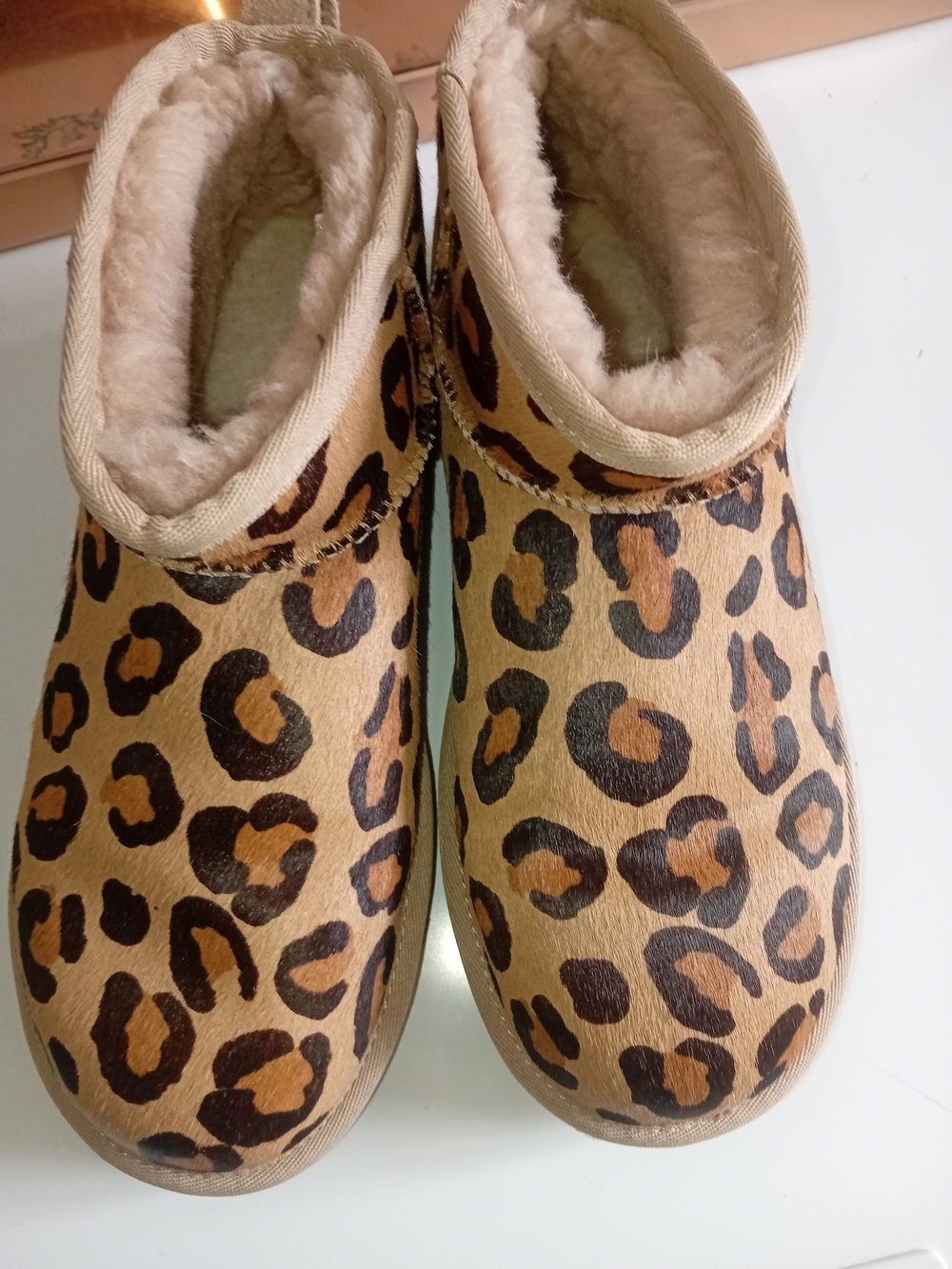 UGG Leopard Print Slip-On Ankle Boots - Tan, Black, Brown